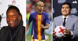 How does Lamine Yamal’s record compare to Diego Maradona and Pele at 18 years old?