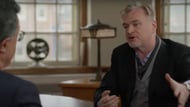 Nolan discusses Oppenheimer on the show (Image via YouTube/The Late Show with Stephen Colbert)