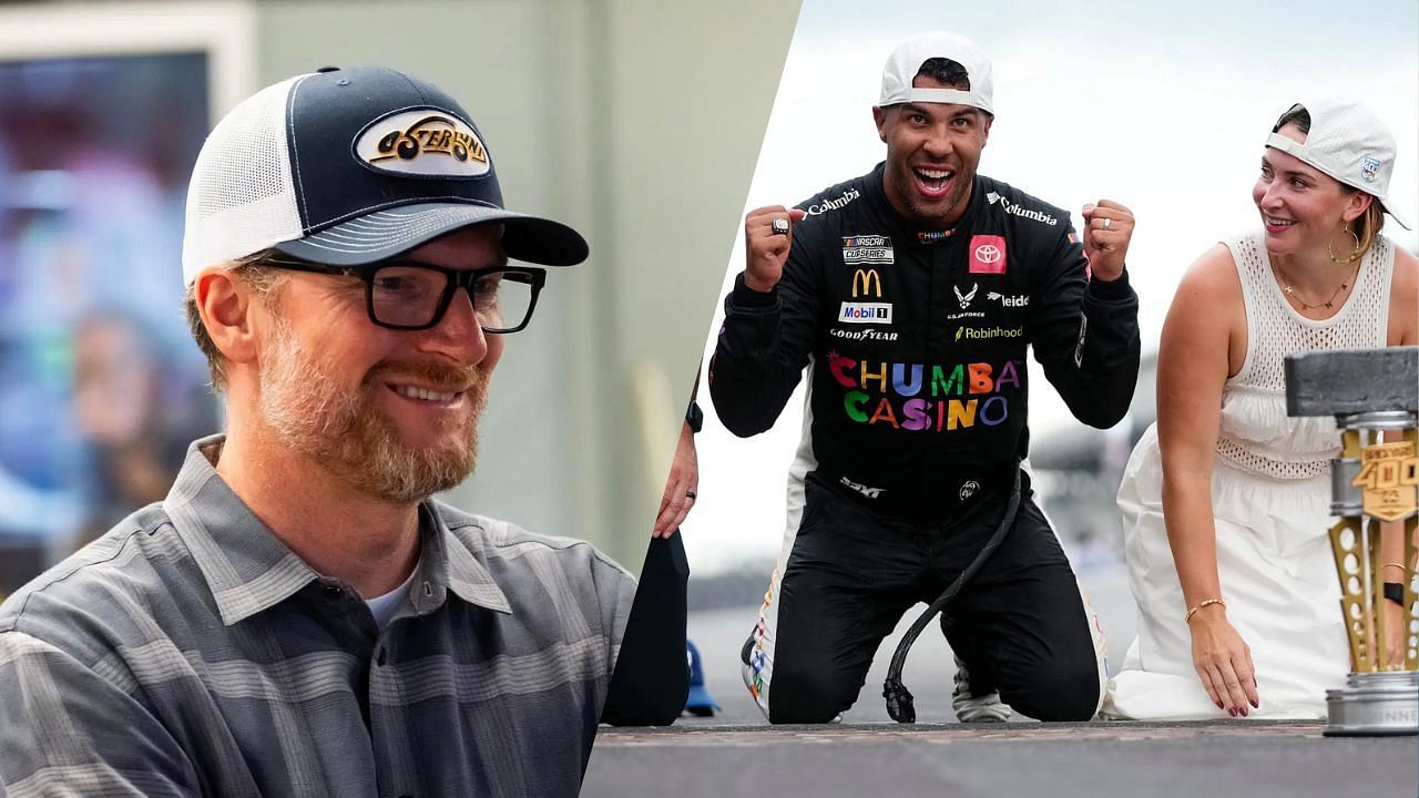 Dale Earnhardt Jr. and Bubba Wallace