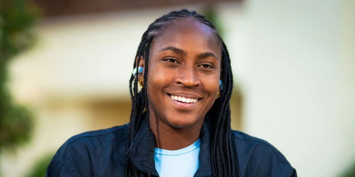 Coco Gauff interacts with the media at the 2025 Qatar TotalEnergies Open (Source: Getty)