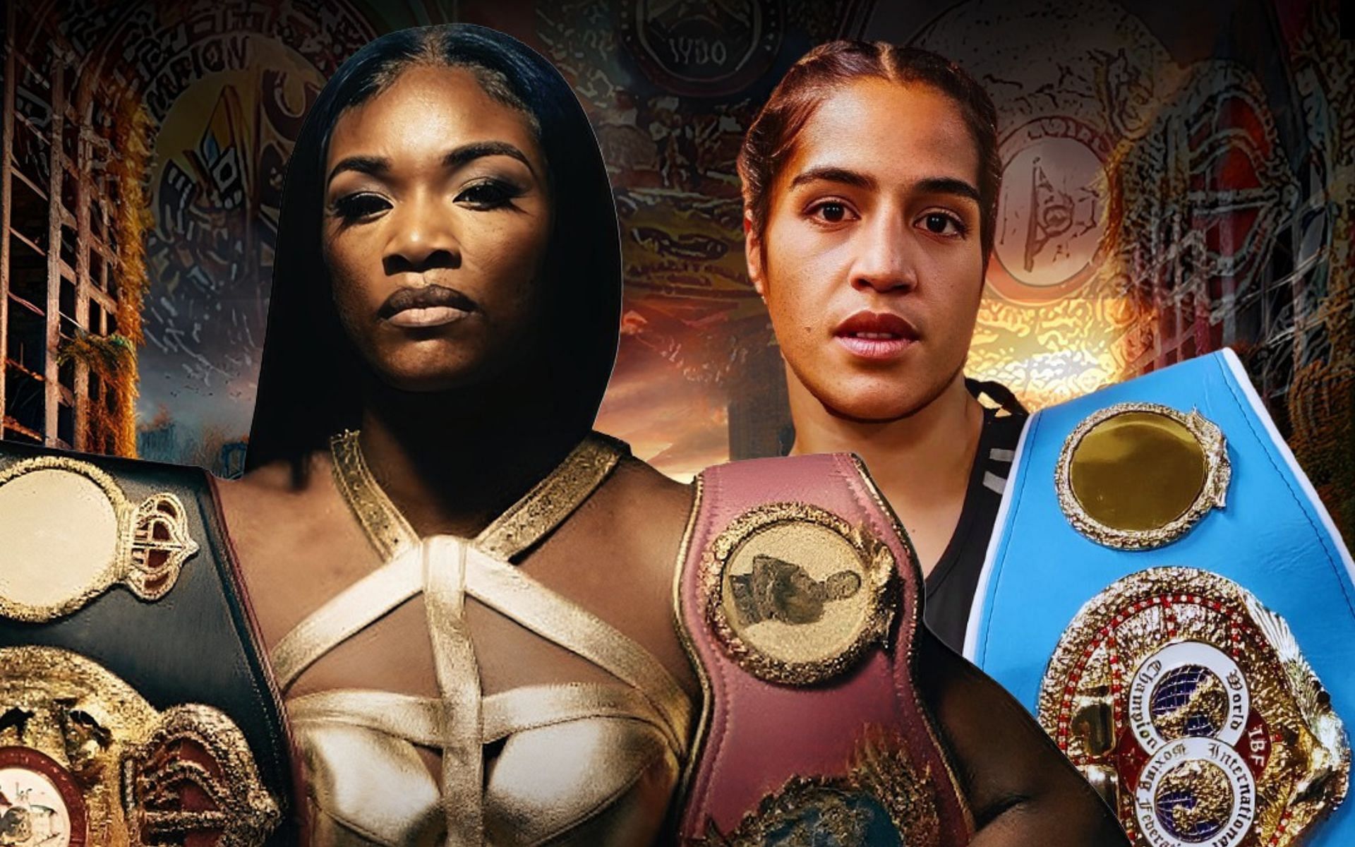 Claressa Shields (left) faces Lani Daniels (right) on July 27. [Images courtesy: @littlecaesarsarena on Instagram]