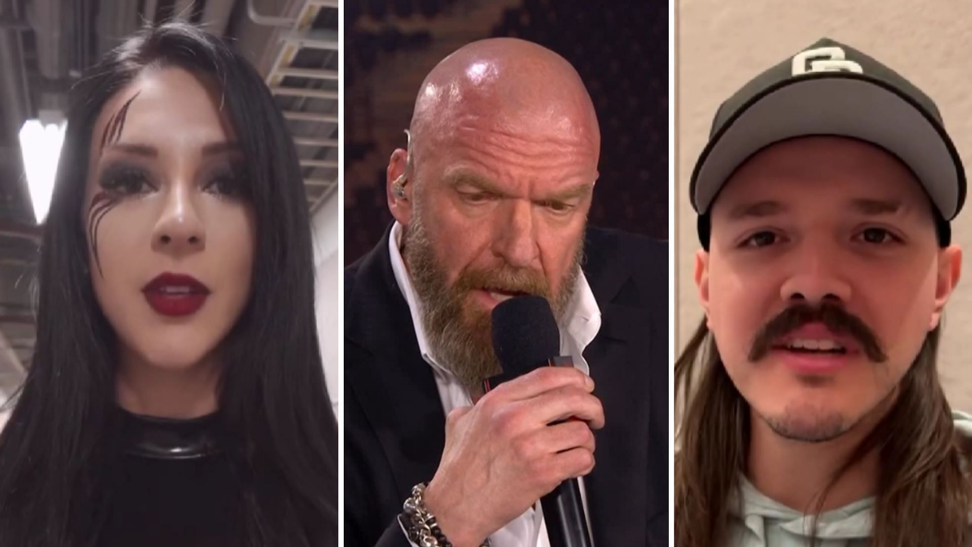 Stephanie Vaquer (left), Triple H (middle), Dominik Mysterio (right) [Image credits: Vaquer