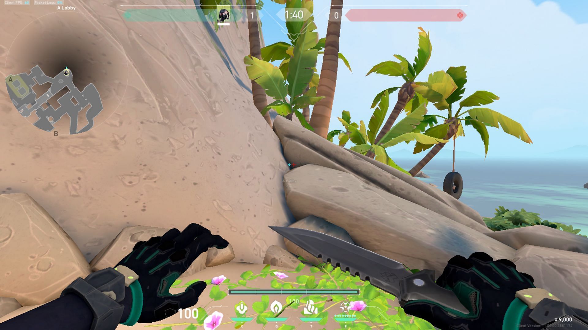 Situate yourself over these rocks after jumping on top of them (Image via Riot Games)
