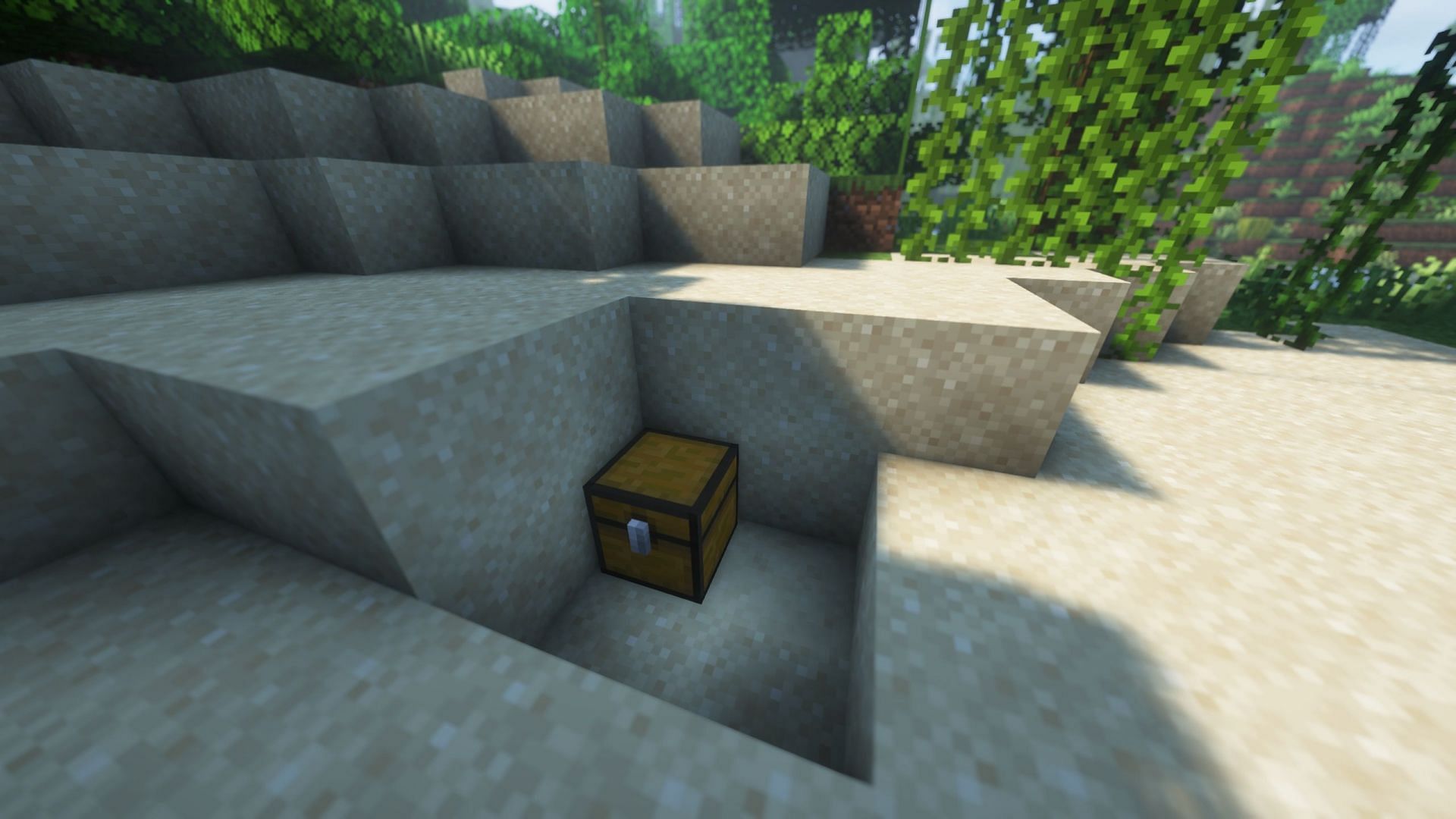 Buried treasure chest also contains loads of items (Image via Sportskeeda Gaming || Mojang Studios)