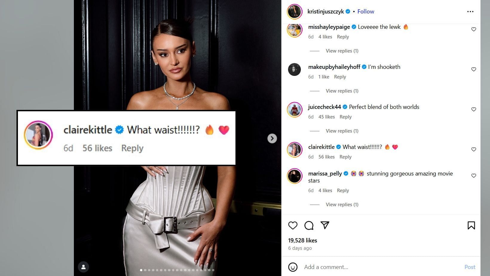 Claire Kittle dropped 2-word reaction to Kristin Juszczyk&#039;s ESPYs outfit (Image Credit: Kristin/IG)