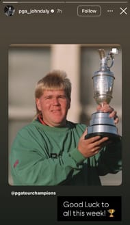 Image via Daly’s Instagarm Story _ Source: Instagram/@pga_johndaly