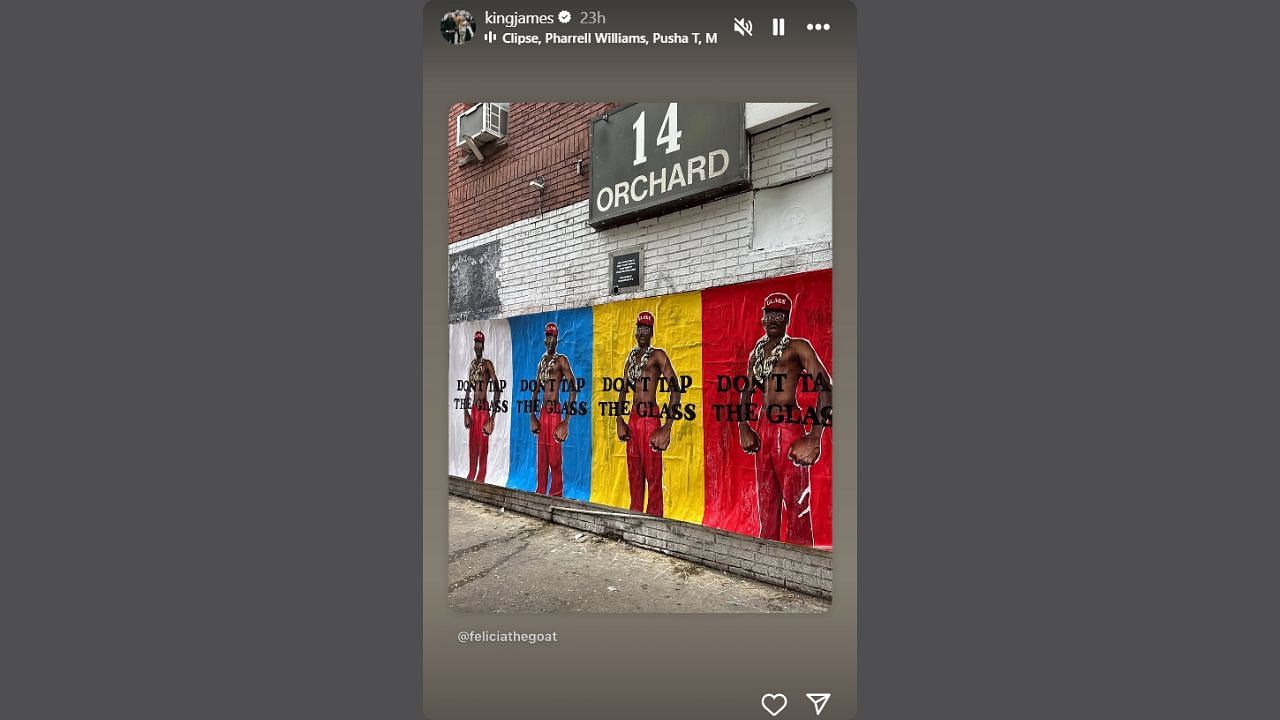 James shouts out Tyler, The Creator&#039;s new album on his IG story. (Credits: @kingjames/Instagram)