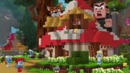 The Minecraft x Smurfs add-on contains an array of unique structures and interactive minigames for players to enjoy (Image via Sportskeeda Gaming || Mojang Studios)