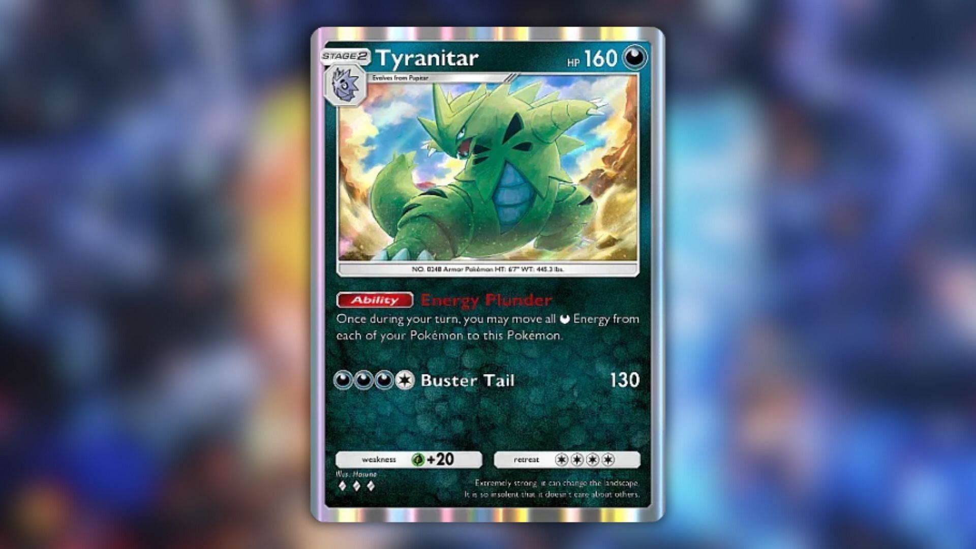 Tyranitar&#039;s card (Image via The Pokemon Company)