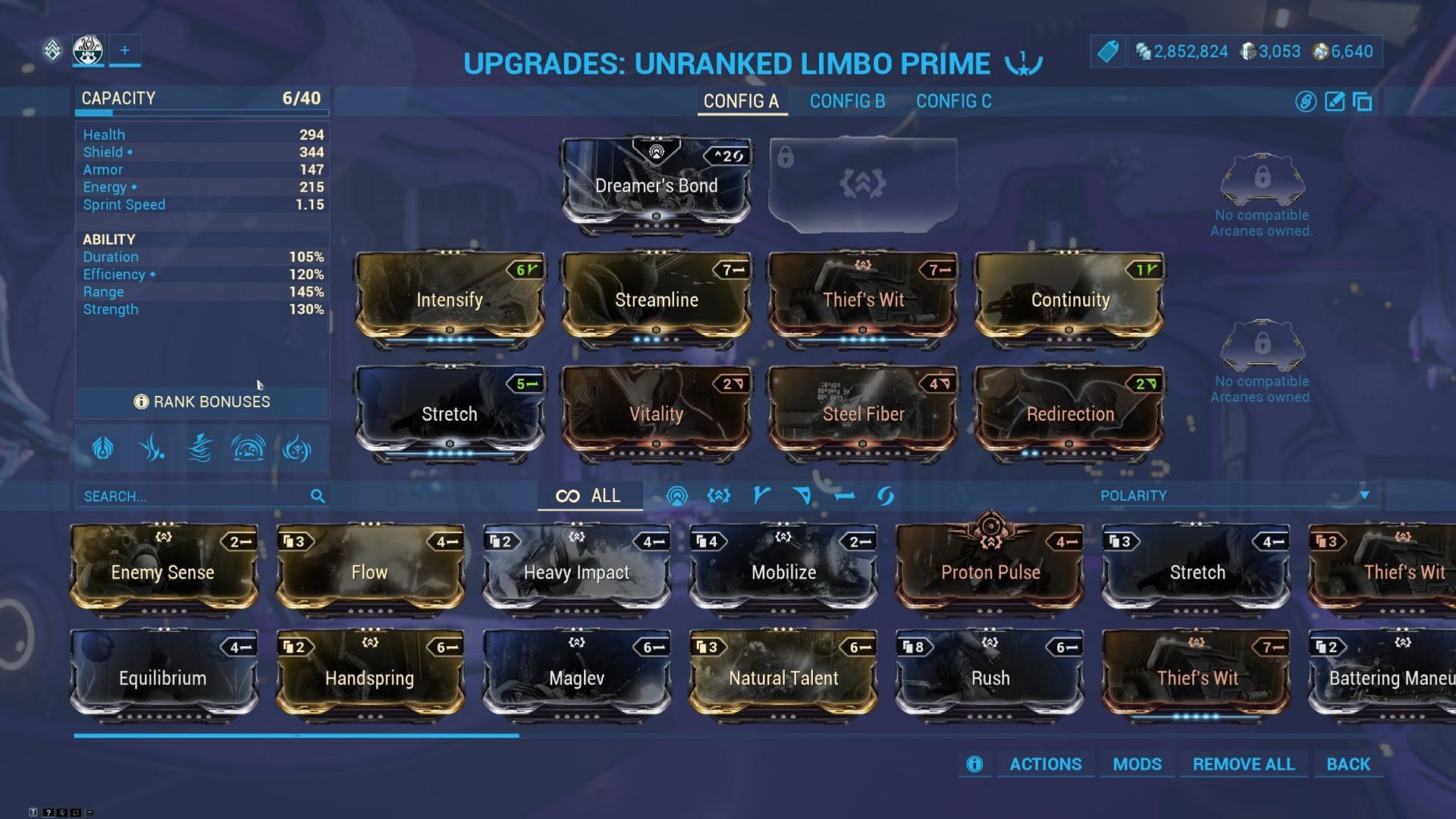Could my loadout be better in Warframe? Almost certainly. (Image via Digital Extremes)