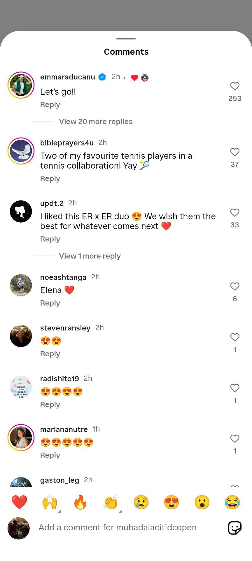 Comments section