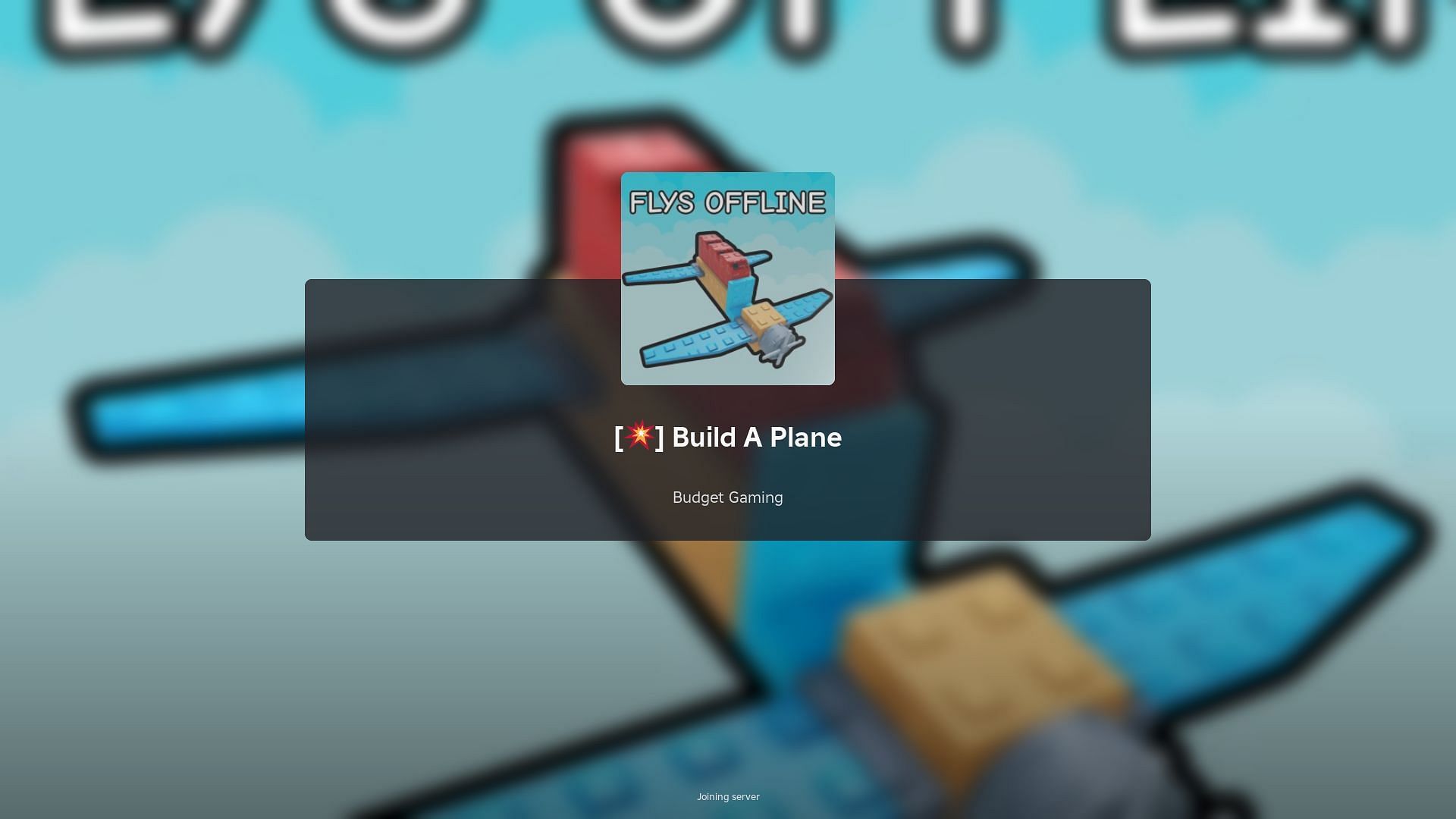 Roblox Build a Plane