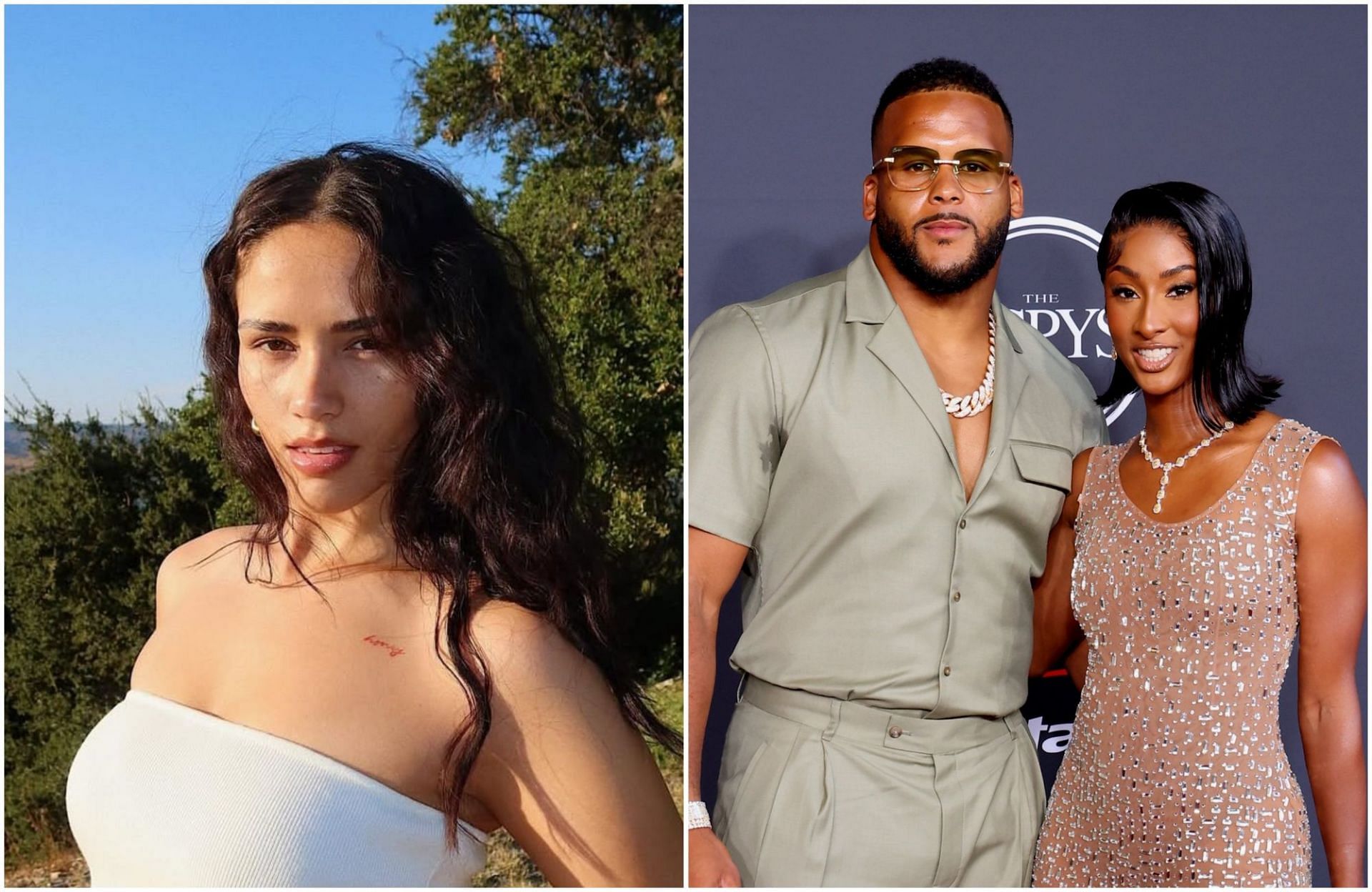 Puka Nacua&rsquo;s GF Hallie Aiono sends 3-word message as Aaron Donald