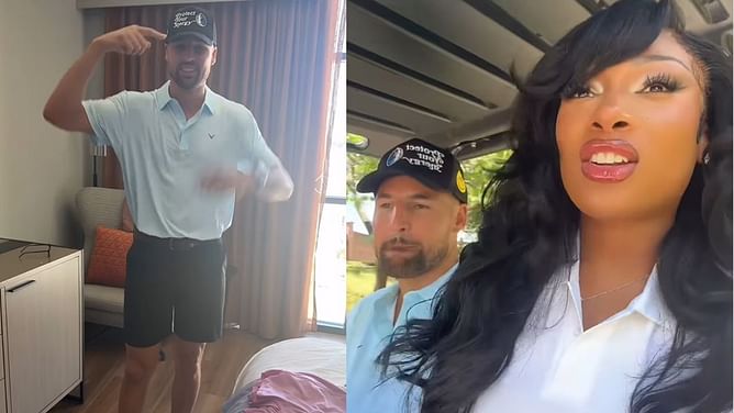 Klay Thompson professes his "love" for Megan Thee Stallion after impressive golf outing: "Golf game’s reaped all benefits"