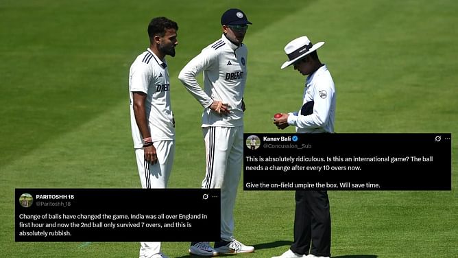 'Change of balls have changed the game' - Fans react to multiple ball changes by India on Day 2 of ENG vs IND 2025 3rd Test