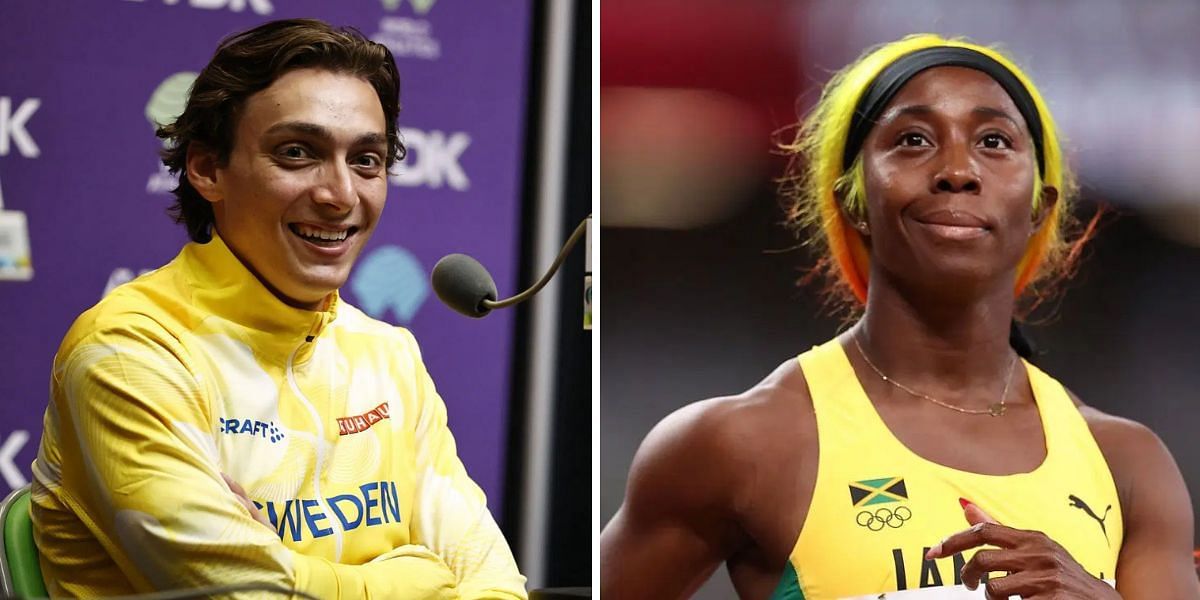 Mondo Duplantis (L) and Shelly-Ann Fraser-Pryce (R). PHOTO: Getty Images