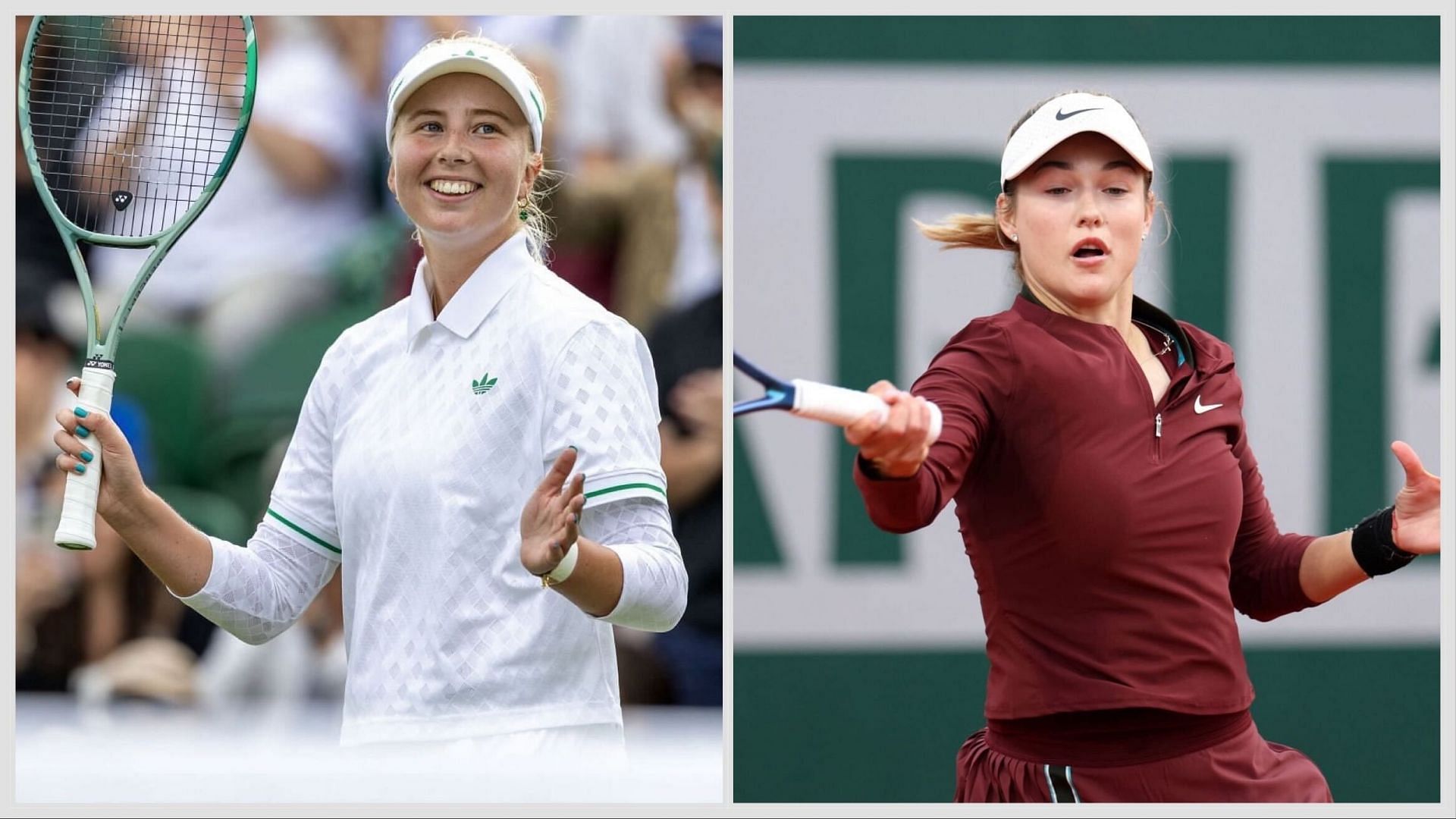 Clara Tauson vs Anna Kalinskaya is one of the quarterfinal matches at the Citi DC Open 2025. (Photos: Getty)
