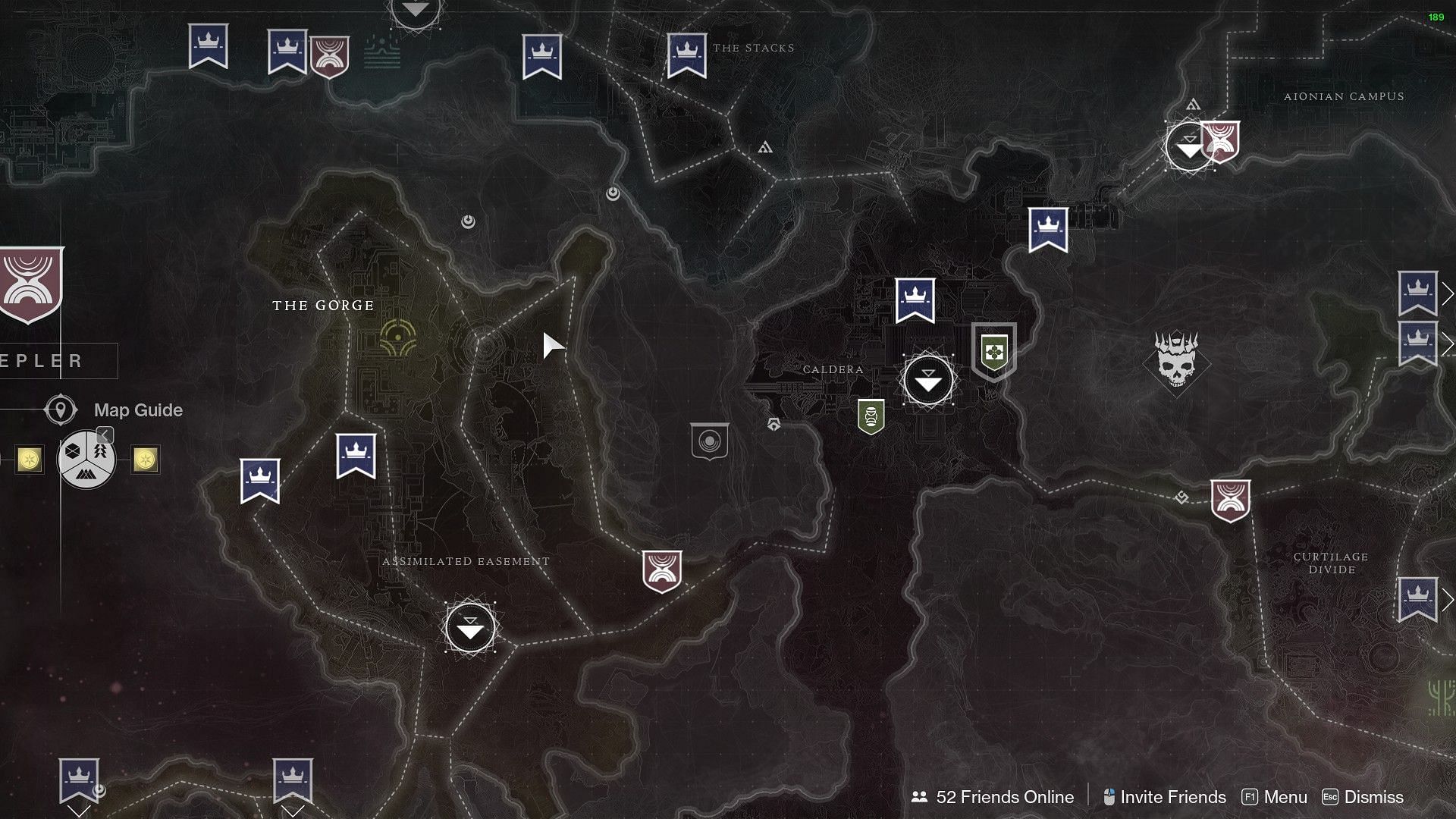 Kepler's open world map in Destiny 2 (Image via Bungie)