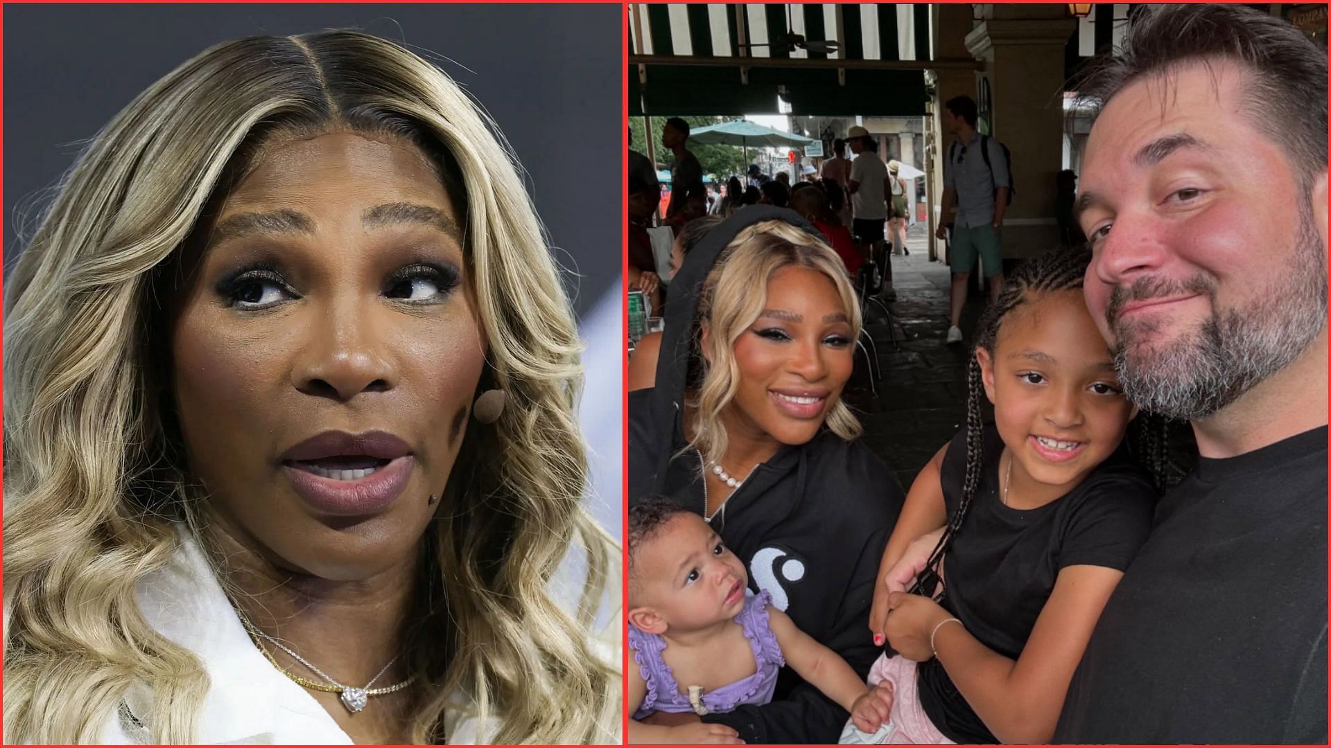 Serena Williams with her family | Getty and Instagram