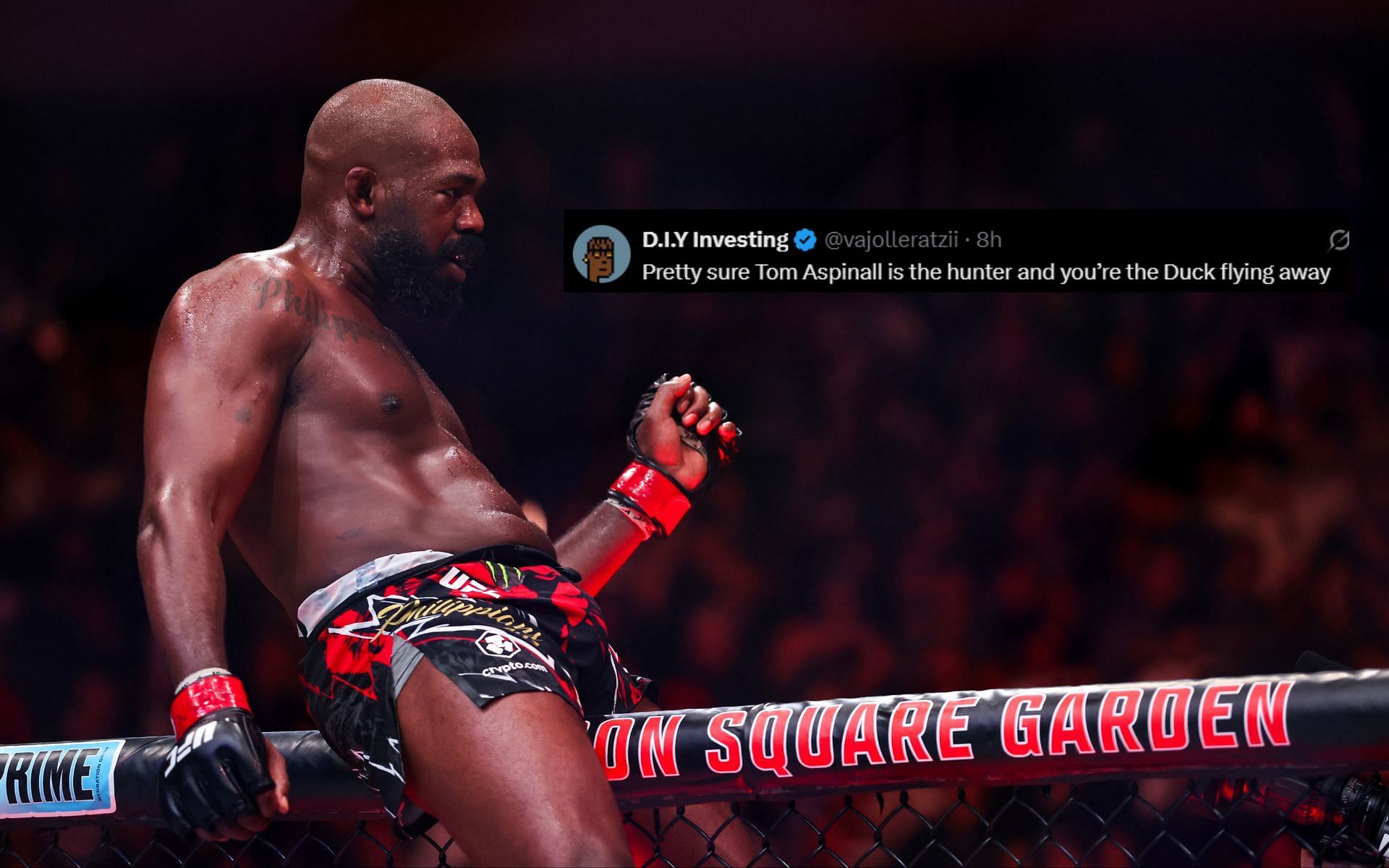 Fans mock Jon Jones  for recent X post. [Image courtesy: Getty]