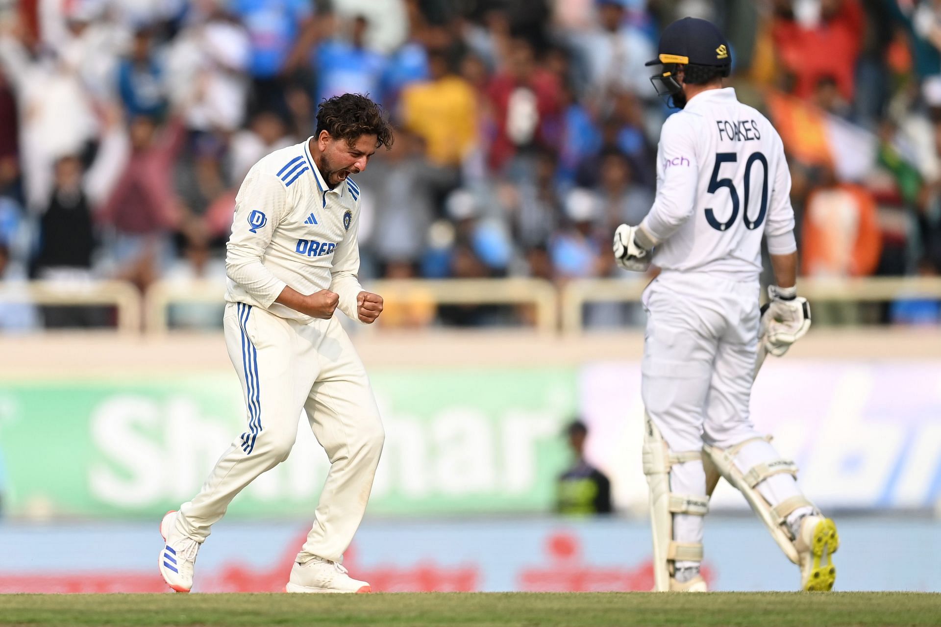 Kuldeep Yadav (left) has picked up 21 wickets at an average of 22.28 in six Tests against England. [P/C: Getty]