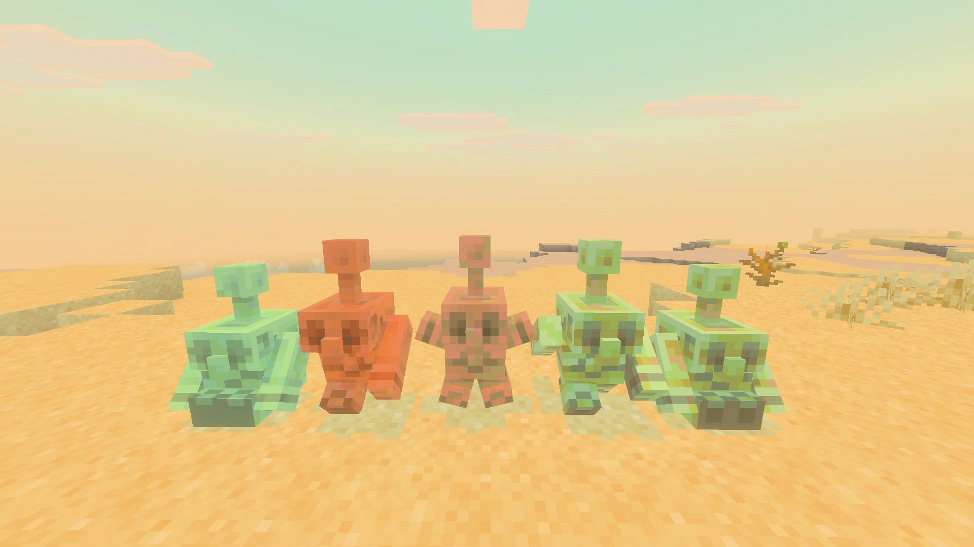 Minecraft copper golem statue