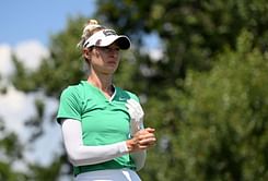 How did Nelly Korda perform in Round 4 of the 2025 Amundi Evian Championship?
