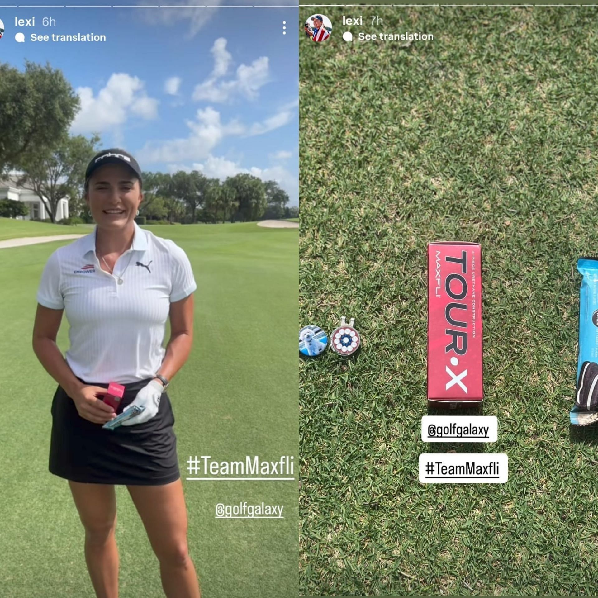 Lexi Thompson&#039;s stories - Source: via @lexi on Instagram