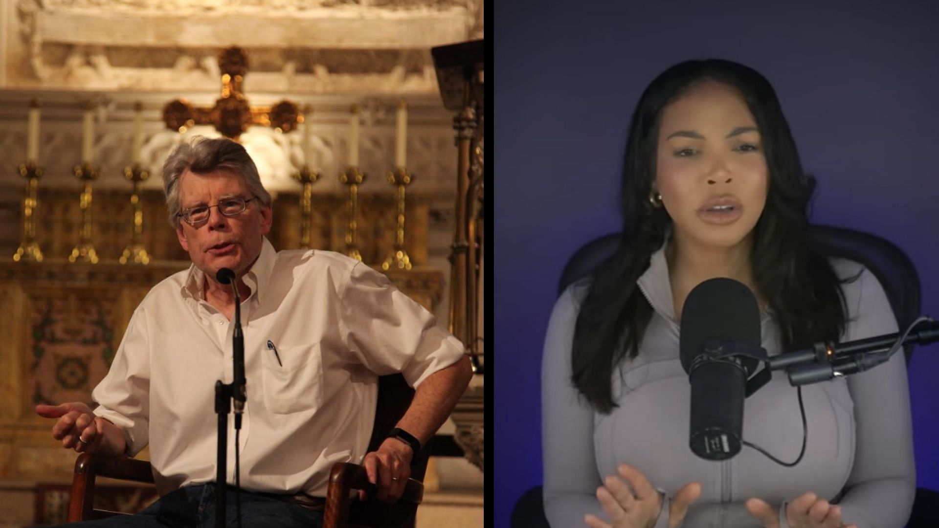 Stephen King and Melaine King (Image via Instagram/@stephenking, YouTube/Melanie King)