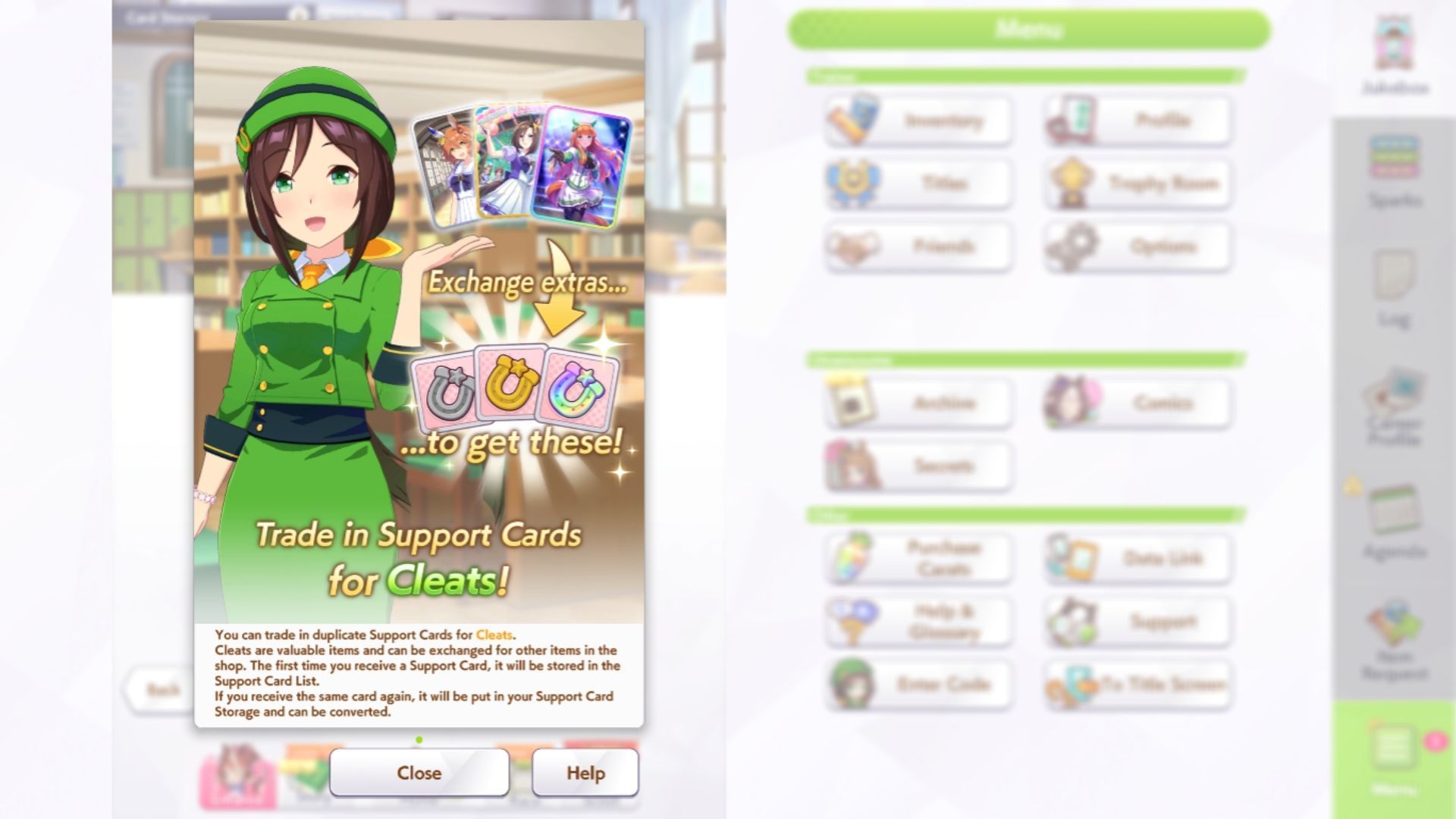 This is how Cleats look in the game (Image via Cygames, Inc.)