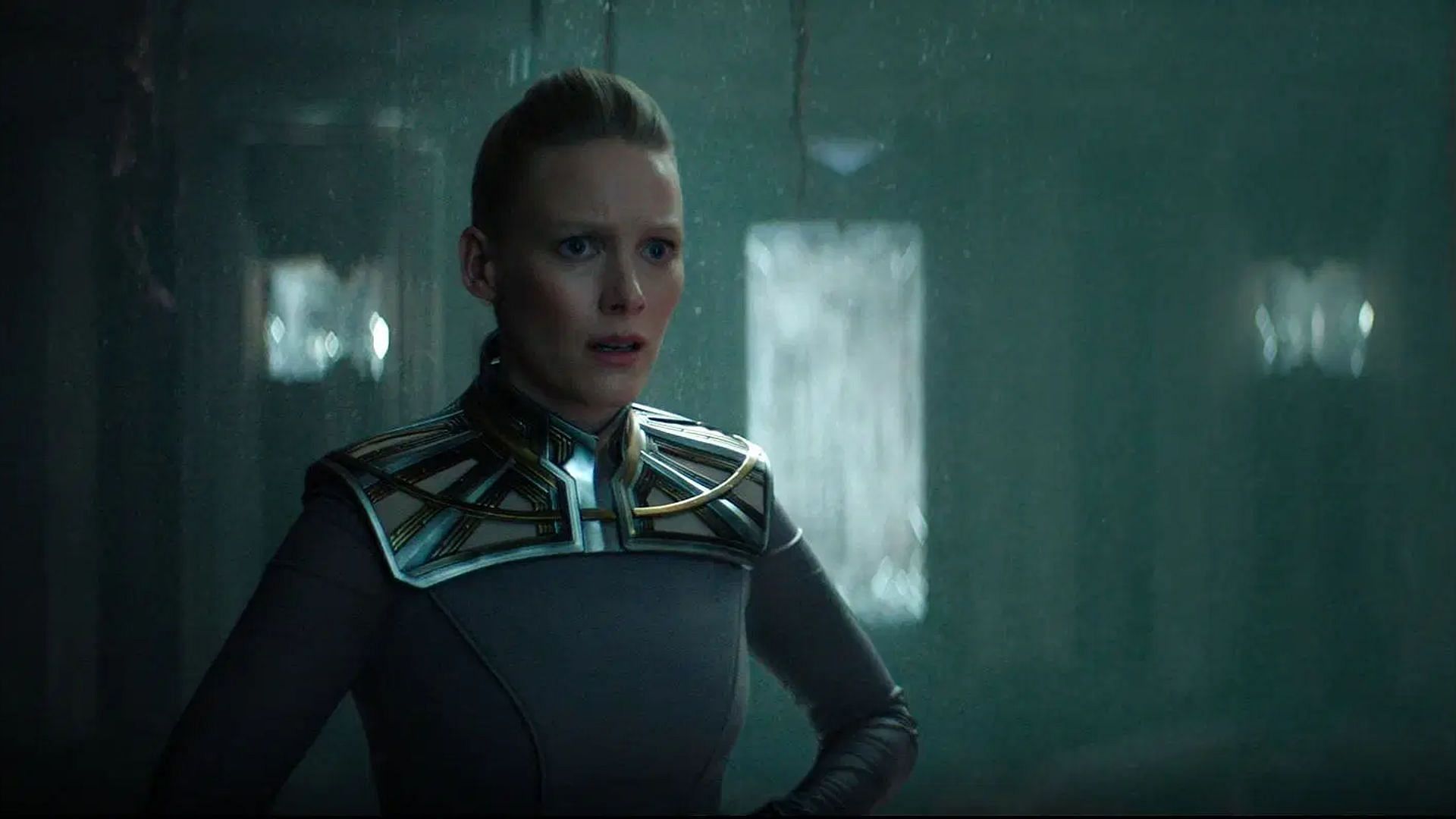 Laura Birn as Demerzel from the series (Image via YouTube/Apple TV)