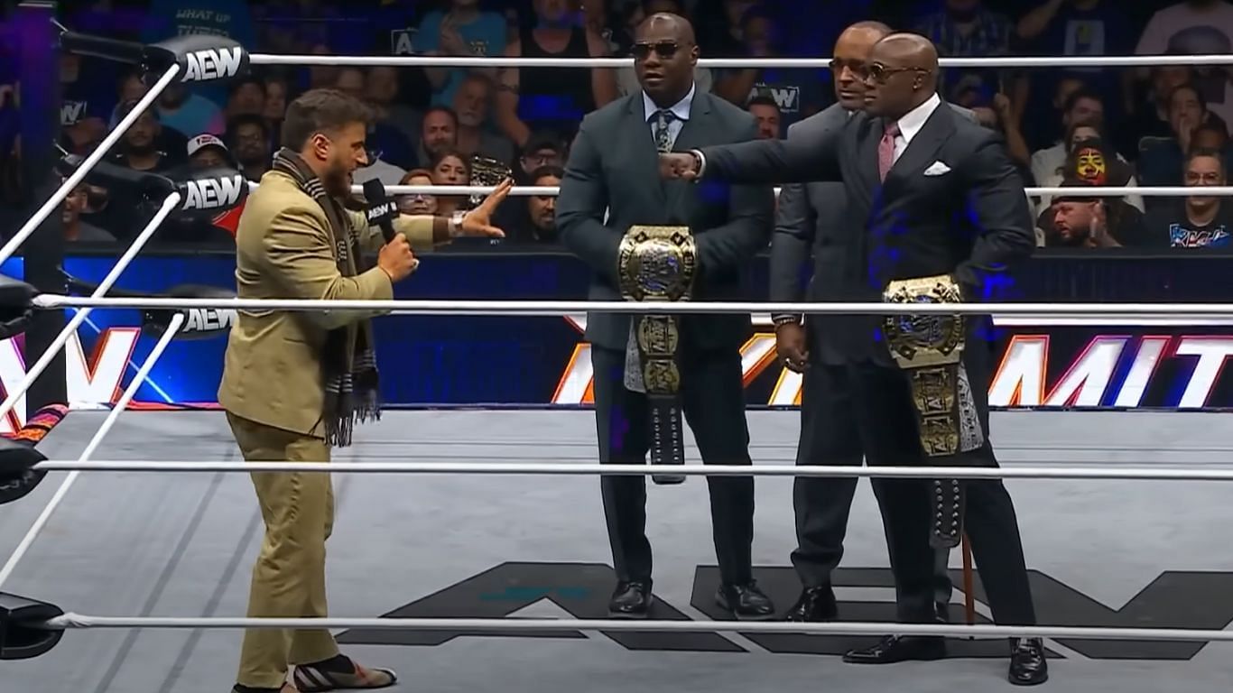 MJF coaxing the Hurt Syndicate [ Image from AEW