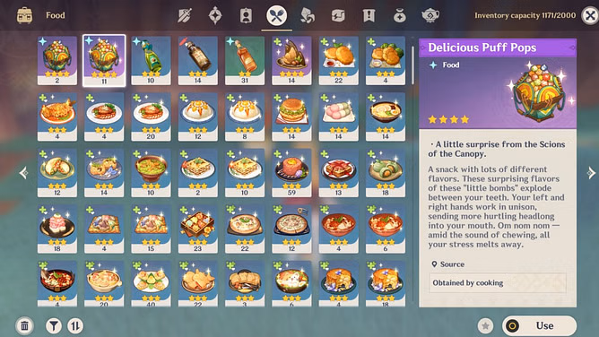 10 best foods to cook in Genshin Impact