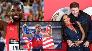 Noah Lyles and other athletes react as Tara Davis Woodhall's husband Hunter pens message after achieving massive milestone