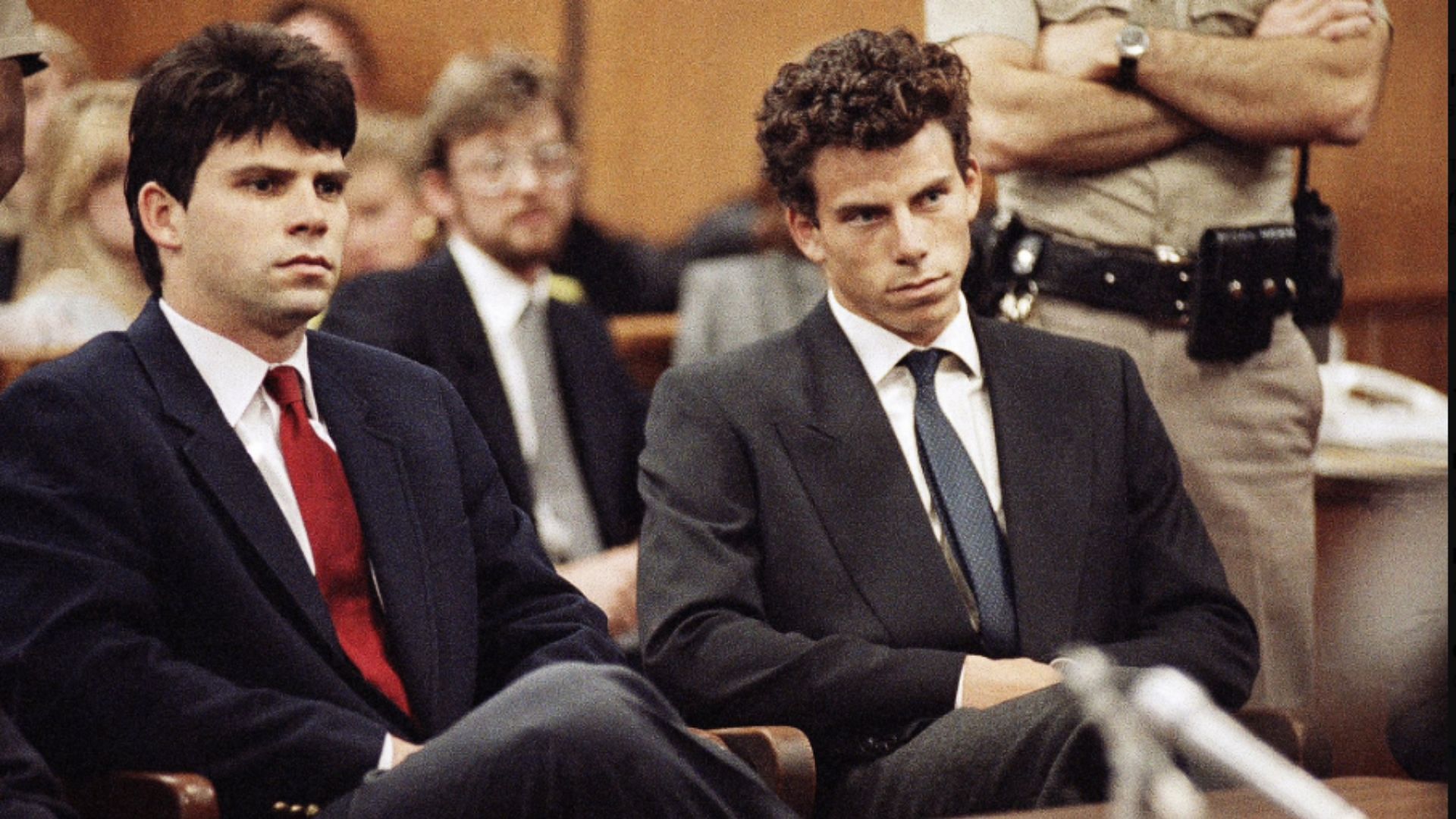Lyle and Erik Menendez in court (Image via X/@PopBase)