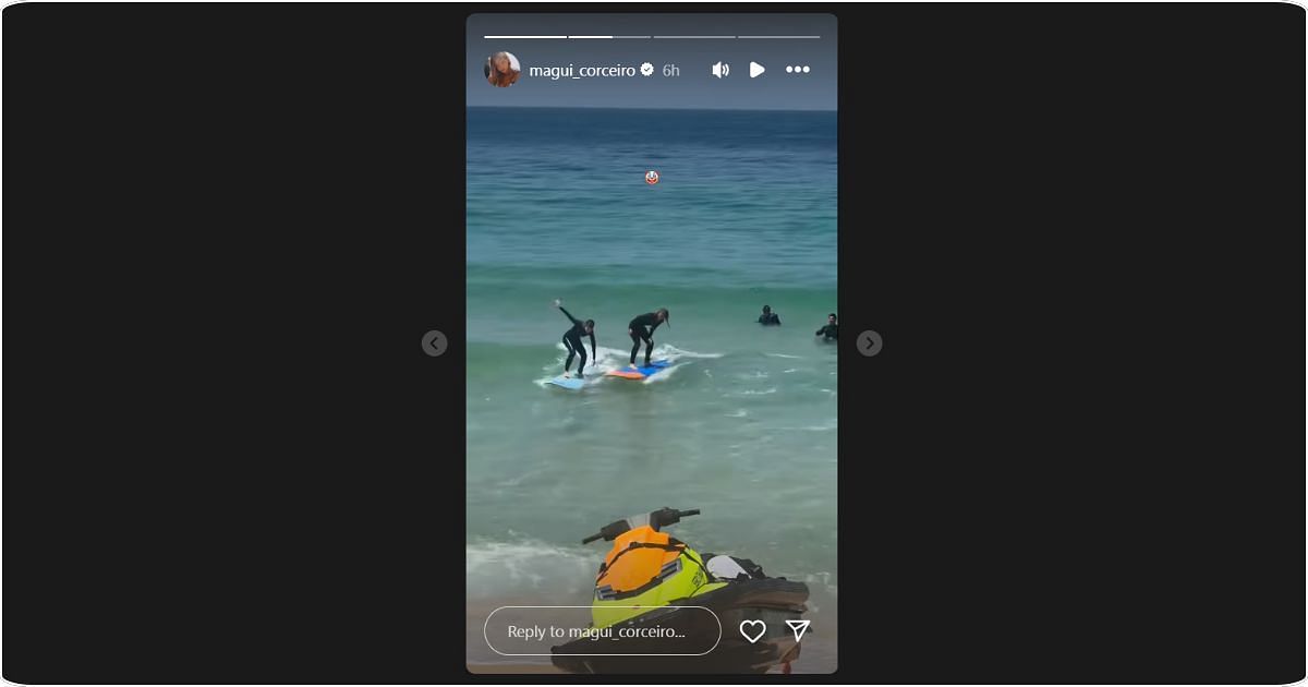 Lando Norris featured in a video on his girlfriend Margarida Corceiro&rsquo;s Instagram. Image: @magui_corceiro via Instagram