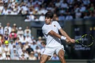 Alcaraz in action at Wimbledon (Image Source: Getty)