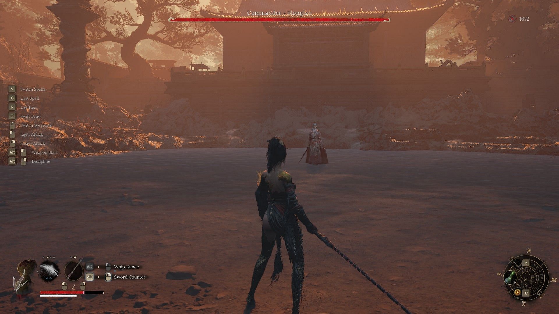 Fight against the boss, Honglan in Wuchang: Fallen Feathers Worship&#039;s Rise (Image via Sportskeeda Gaming || 505 Games)