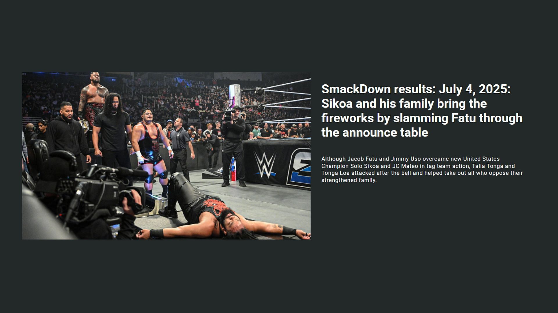 Talla Tonga is the official name! [Image credit: WWE.com]