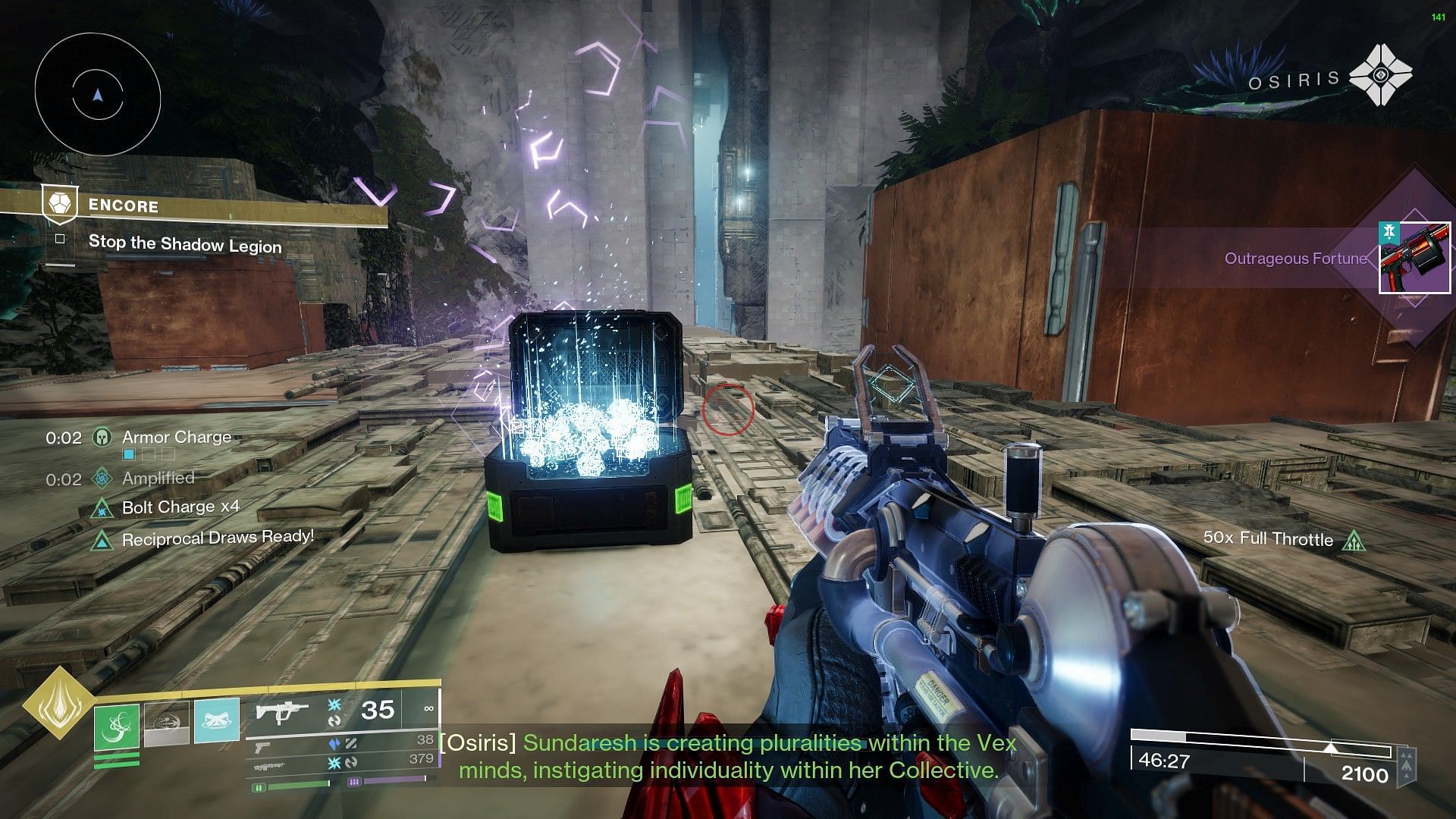 Bridge chest in Encore mission (Image via Bungie) 