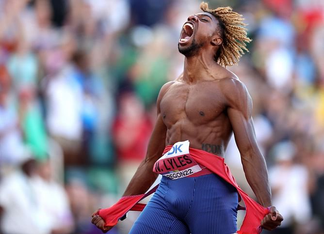 "Can't believe"- Noah Lyles celebrates three-year anniversary of historic feat achieved at major championships