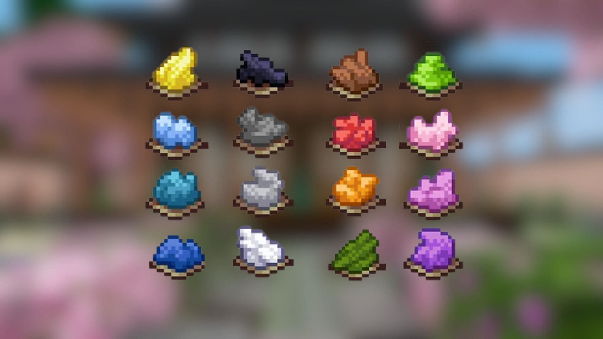The new dyes look different in shapes (Image via Mojang Studios)