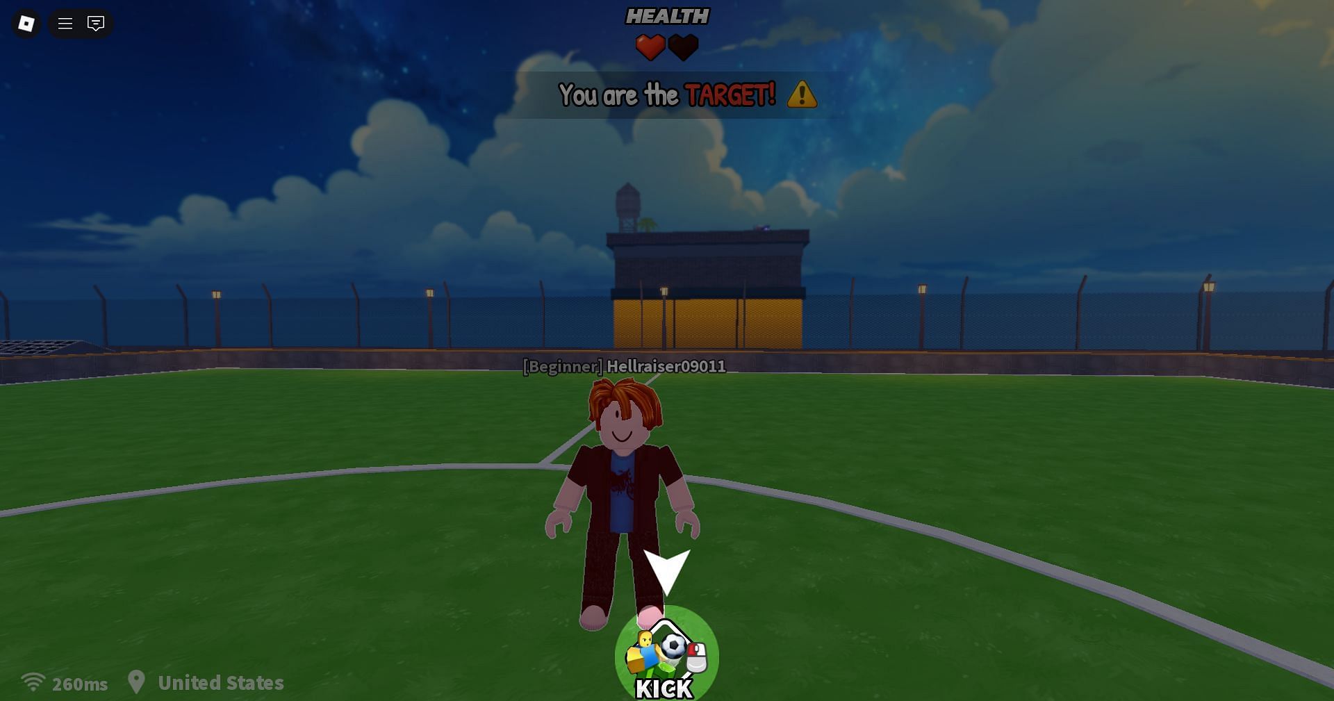 Start kicking the ball (Image via Roblox)