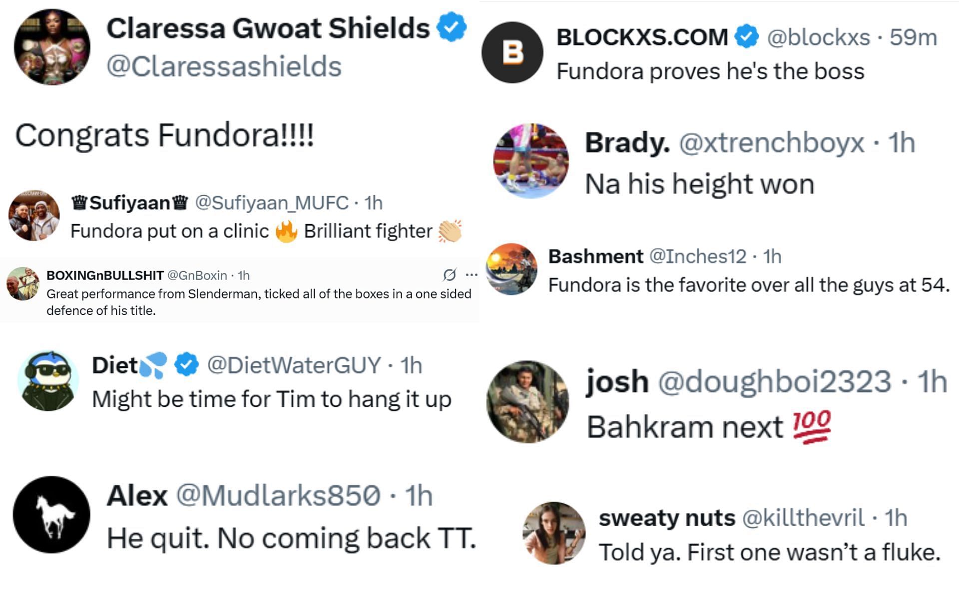 Fan reactions [Screenshots courtesy: @ringmagazine on X]