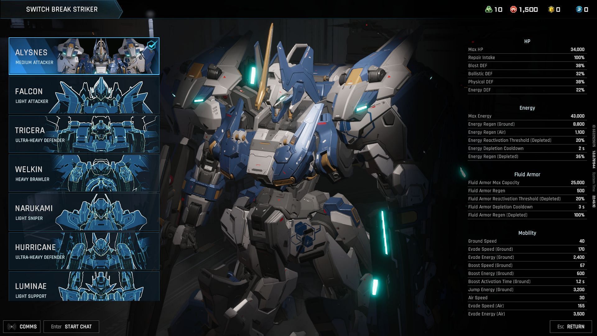 Alysnes in Mecha BREAK (Image via SK Gaming || Amazing Seasun Games)