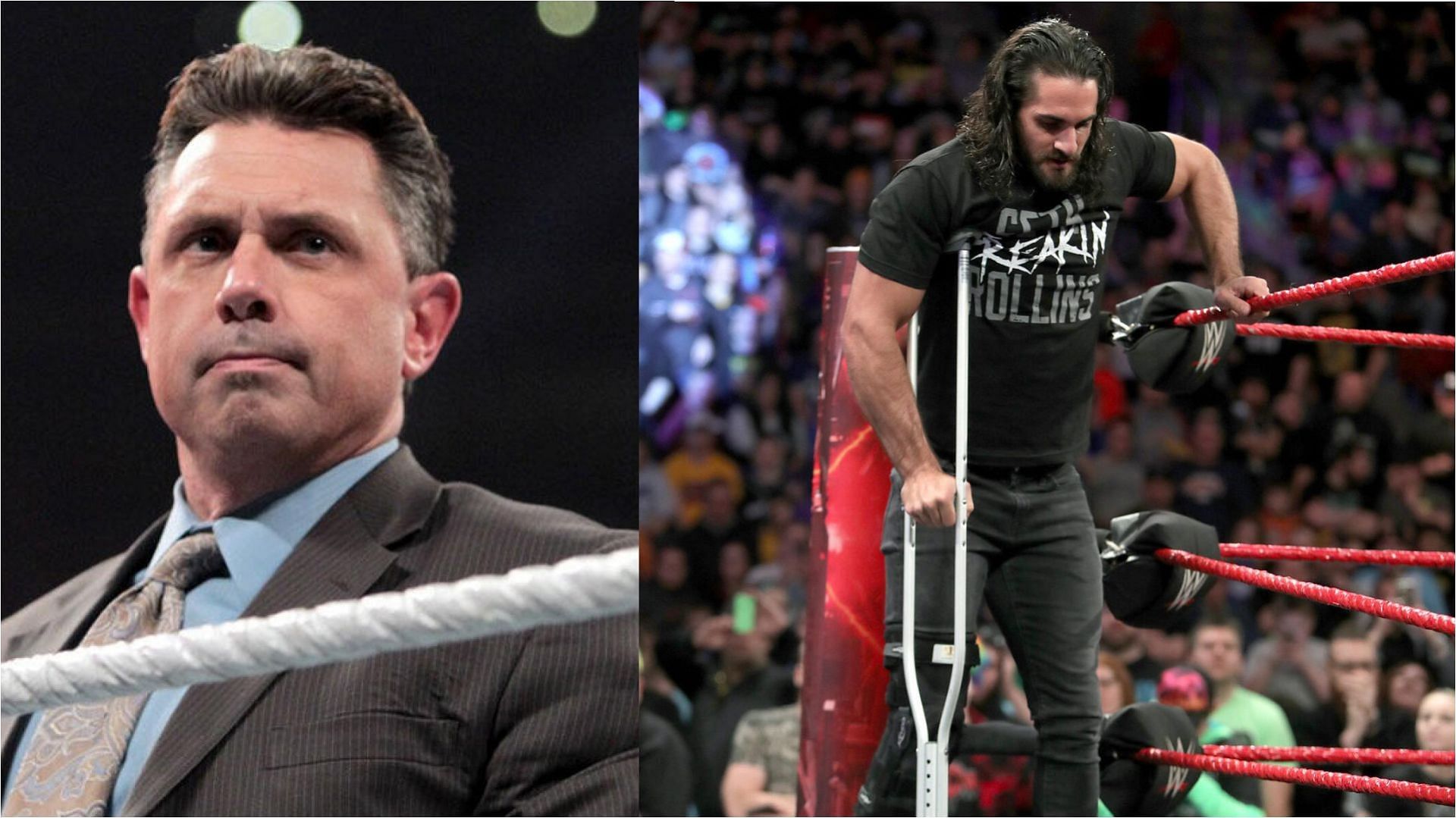 Michael Cole and Seth Rollins