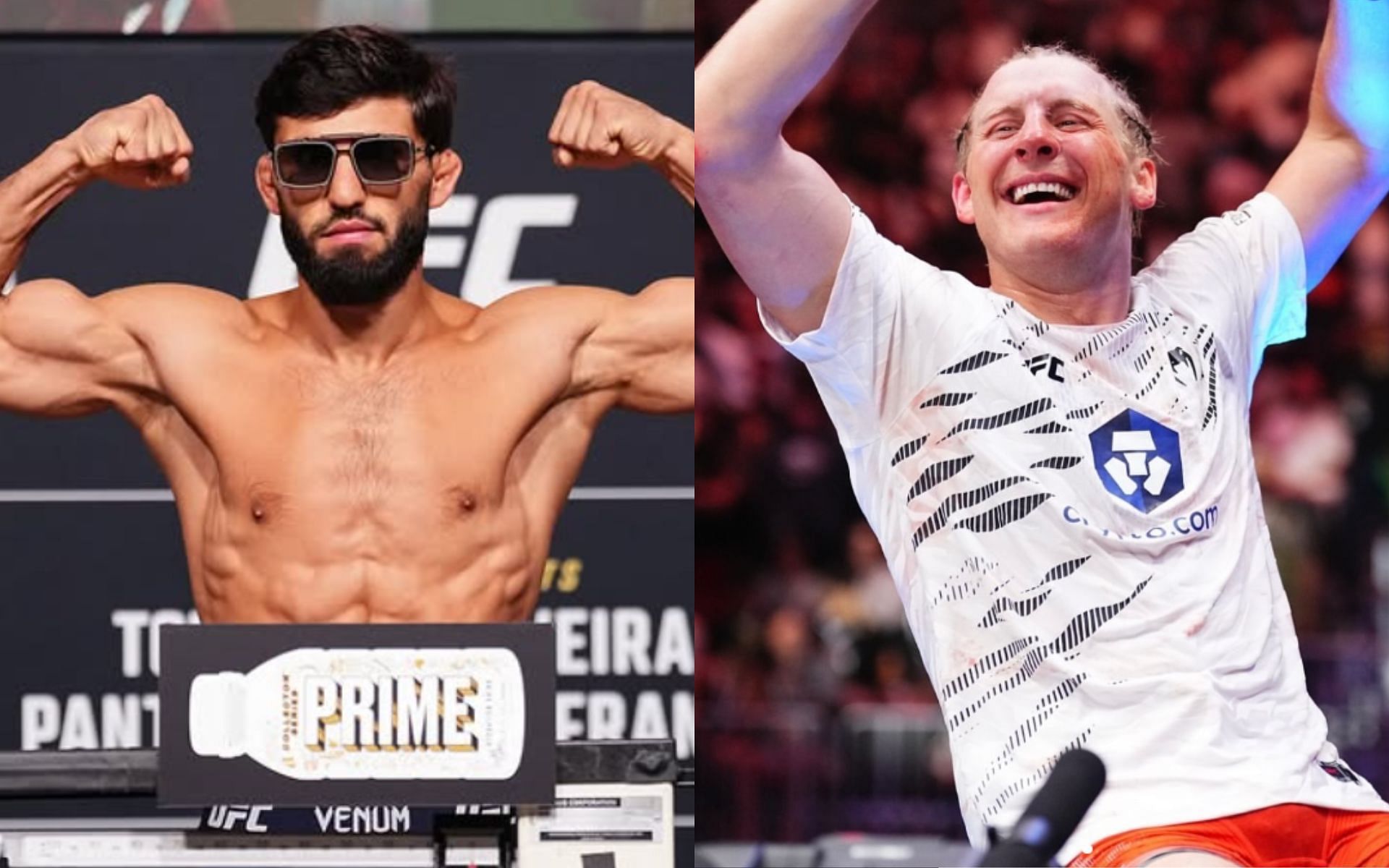 Arman Tsarukyan (left) dismissed the quality of Paddy Pimblett