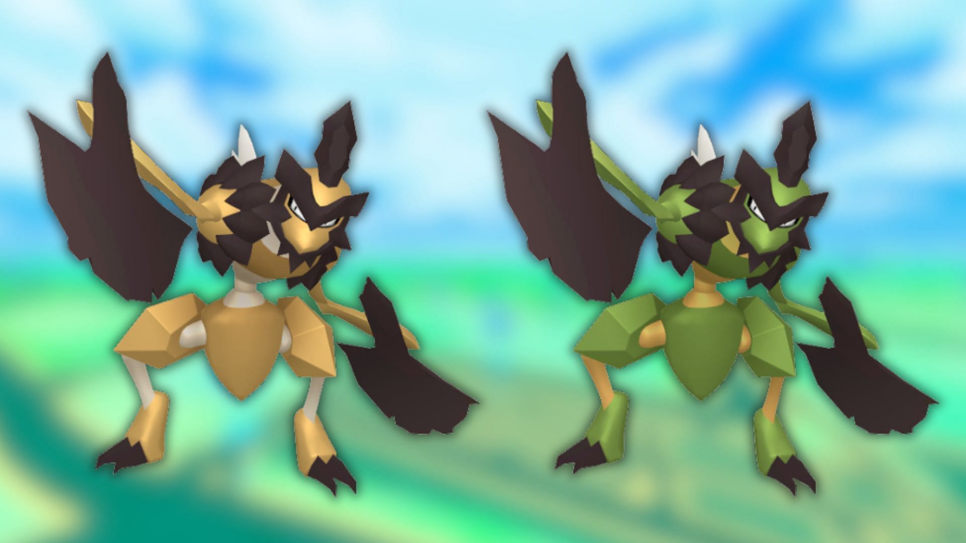 Kleavor and its shiny variant (Image via The Pokemon Company)