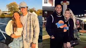 JJ McCarthy's fiancée Katya gets emotional as Kamu Grugier-Hill's wife Keely announces pregnancy