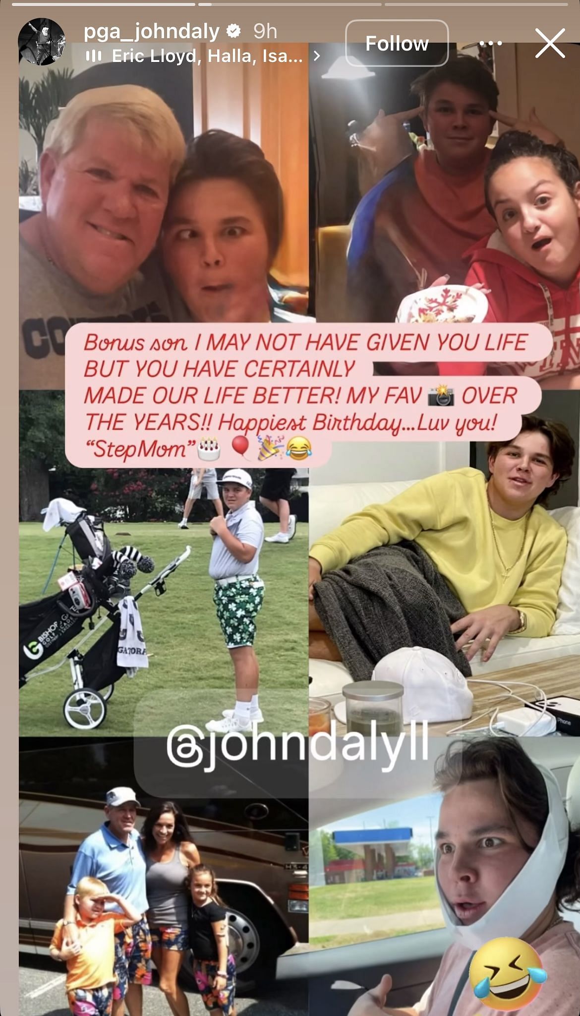 Still taken from Daly&rsquo;s Instagram Story _ Image Source: Instagram/@pga_johndaly
